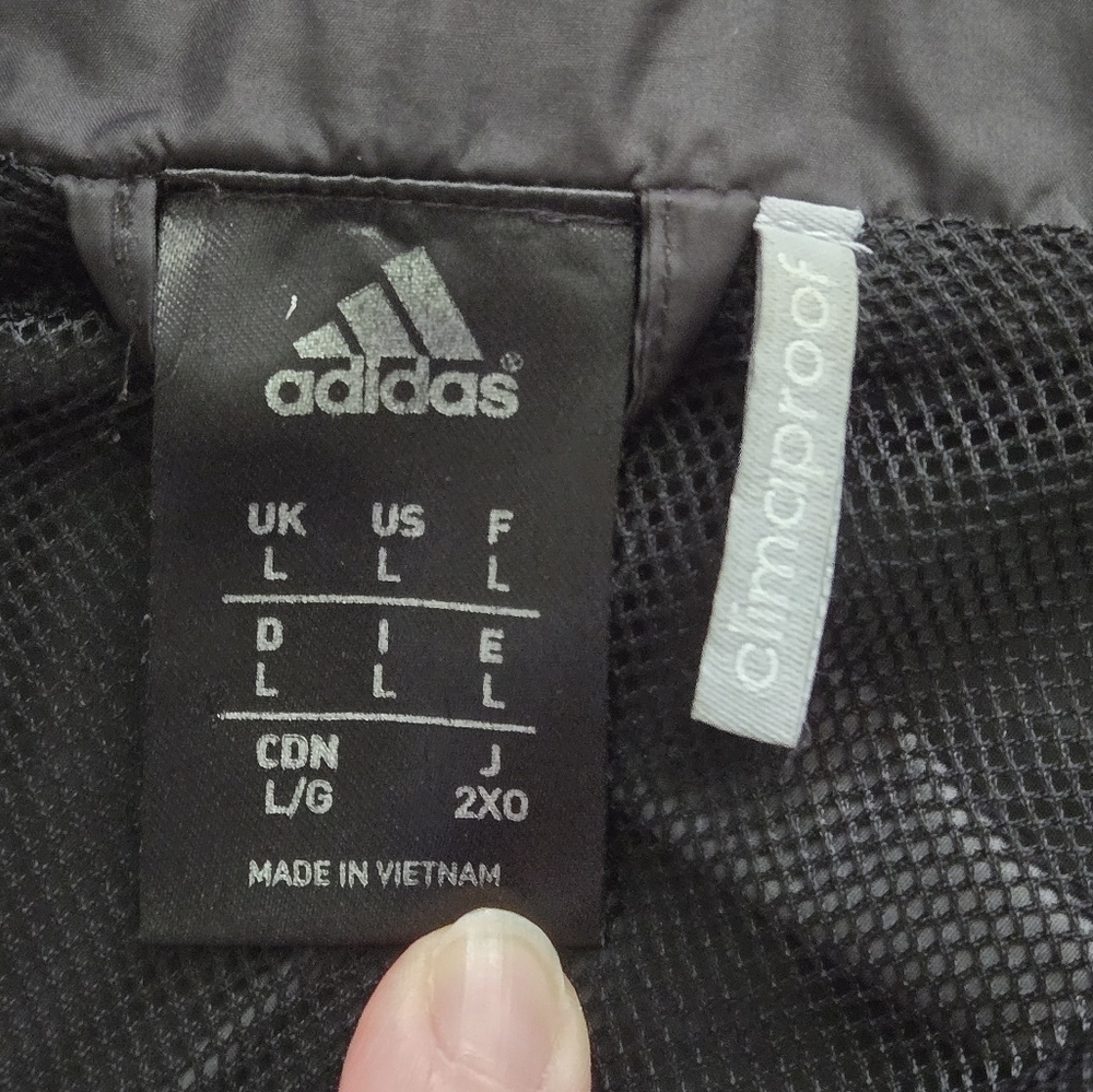 Adidas Men's Large Climaproof Black Spring/fall Jacket - Picture 11 of 13